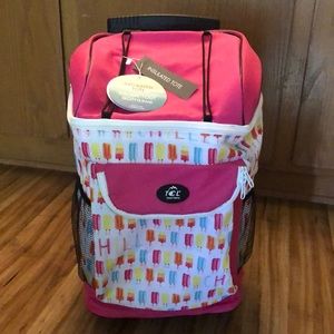 TCL NWT Insulated rolling cooler with backpack straps